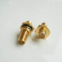 1X Pcs SMA Female To RP-SMA RPSMA RP SMA Female Plug O-ring Washer Bulkhead Panel Mount Nut Gold Plated Brass RF Connector