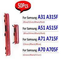 50Pcs SIde ปุ่มปรับระดับเสียง + เปิด / ปิดการเปลี่ยนชุดกุญแจ Buttton สําหรับ Samsung Galaxy A31 A315F A51 A515F A70 A705F A71 A715F