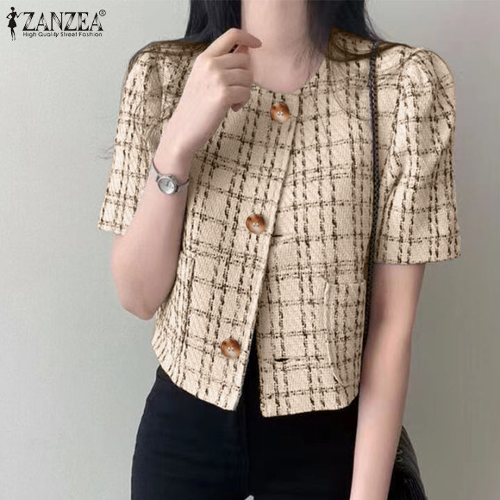 จัดส่งฟรี-fancystyle-zanzea-เสื้อเบลเซอร์ลายสก็อตเช็คอเนกประสงค์สำหรับผู้หญิงสไตล์เกาหลีกระดุมแถวเดียวทำงานเสื้อคอกลม-10