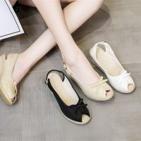 HOT★ผู้หญิง Wedge ปั๊มฤดูร้อน2023รองเท้าแตะ Peep Toe Espadrilles ผู้หญิง Comfort Casual Wedges รองเท้ารองเท้า Sandalias De Mujer