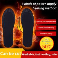 2022ใหม่ USB Heated Shoe Insoles ฟุตถุงเท้าอุ่น Pad Mat ความร้อนไฟฟ้า Insoles Washable Warm ความร้อน Insoles Unisex