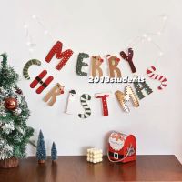 ธงคริสต์มาส เปิดไฟได้ ป้ายคริสต์มาส สไตล์เกาหลี คริสมาส ป้ายปีใหม่ Christmas banner with string light