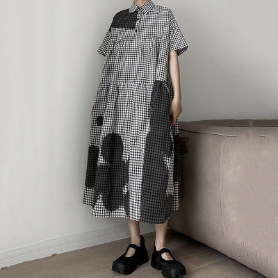 XITAO Dress  Loose Casual Women Plaid Dress