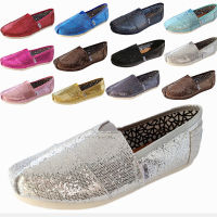 Sneakers, sequins, lazy shoes, womens low-profile foreign trade cal shoes, single shoes, womens shoes