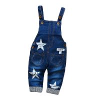 1-4Y Kids Pants Cartoon Denim Overall For Girl Bib Jeans Boy Overalls Baby Rompers Jeans Children Jum psuit boy Pants