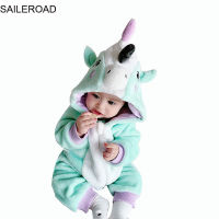 SAILEROAD Cartoon Flannel Sleep Gown Animals Pajamas Baby Nightwear Boys Girls Animal Jumpsuit Kigurumi Outfits Crawling suit