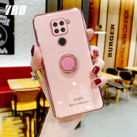 YBD ที่แม่นยำกล้องเคสสำหรับ Xiaomi Redmi Note 9 Note9ปลอก,สไตล์ Girly ชุบ Anti-Drop กรณีที่มีนาฬิกาตั้งโต๊ะแฟชั่นแท่นวางโทรศัพท์