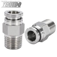 ✆ﺴ♣ M5 1/8 1/4 3/8 1/2 BSP Male Thread Air Pneumatic 304 Stainless Steel Push In Quick Connector Release Fitting Plumbing Gas