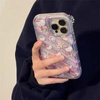 การ์ตูนแบบเต็มหน้าจอ kt cat apple XR ถึง 13Pro รุ่นสุดยอดหญิงรุ่น XR ถึง 14Pro เคสโทรศัพท์มือถือ