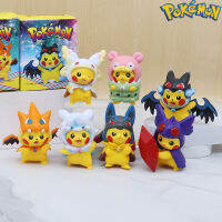 รูปโปเกมอน Pikachu ไข่เครื่องบิดเด็กโลภเครื่องพีวีซียานพาหนะคอลเลกชันอินเทรนด์รูปแบบการตกแต่งของเล่น