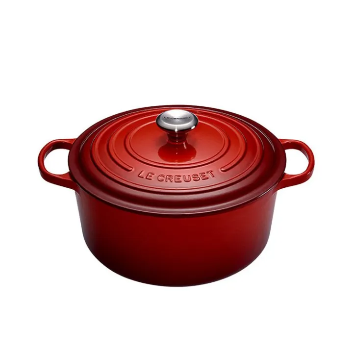 Le Creuset Signature Cast Iron French Oven 18cm Cerise Ready Stock Lazada Le Creuset Signature Cast Iron French, Le Creuset Round French Oven 18cm