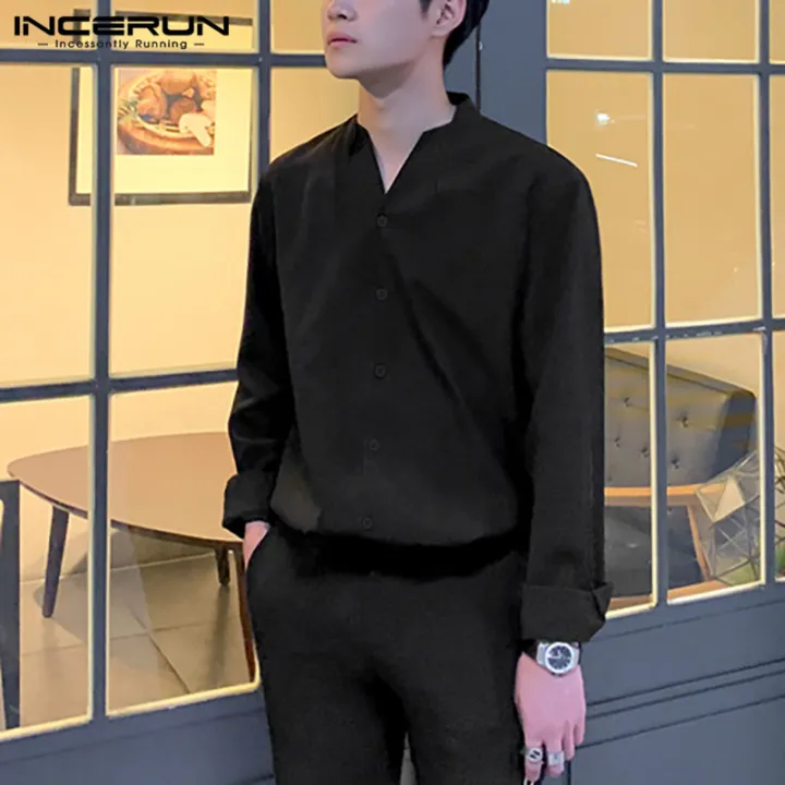 mens smart casual long sleeve shirts