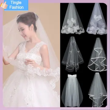 Layer Photo Veil Short Simple Women's Tulle Bridal Veil Wedding