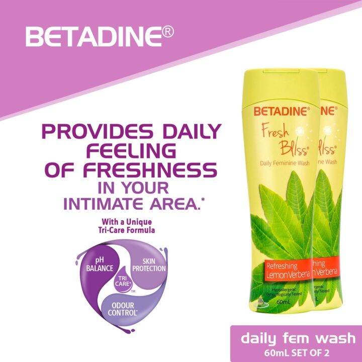 BETADINE® Fresh Bliss® 60mL Lemon Verbena Set of 2 | Lazada PH