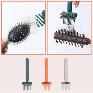 2pcs Fashion Comb Hair Brush Cleaner Cleaning Remover Embedded Plastic Comb  Cleaner Tool