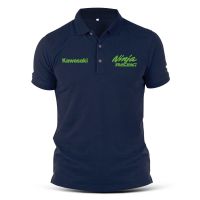 Kawasaki Embroidery Casual T-Shirt Shirts Tee Racing Rider Ninja Superbike Cotton Uni Baju Pakaian Polo T Shirt Murah