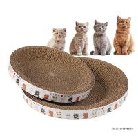 ทนทานรอบแมว Scratcher Mat Grinding Claw กระดาษแข็งลูกฟูก Cat Scratcher ชั้นแมว Scratcher ของเล่นสัตว์เลี้ยง