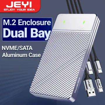 JEYI 20G M.2 NVMe SSD Enclosure with Silicone Protector Cover, USB C 3.2  Gen2 x2