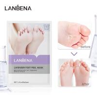 【CW】 LANBENA Lavender Foot Mask Feet Exfoliating Scrub Spa Masks Anti Crack Heel Remove Dead Skin Peeling Patch 1PCS