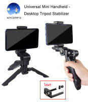 Universal Mini Handheld Desktop Tripod Stabilizer with 360 Degree Rotation Phone Clip Holder for GoPro SJCam YI and mobile phone Universal Mini Desktop ขาตั้งกล้องพร้อมการหมุน360 องศาโทรศัพท์ตัวหนีบสำหรับGoP