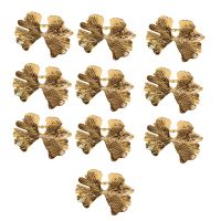 10Pcs/Lot Vintage Ginkgo Leaf Napkin Buckle Leaf Napkin Ring Forest Series Wedding Napkin Ring