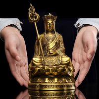 ✉ copper Ksitigarbha Bodhisattva statue Jiuhua dedicated to use of the Saints Statue Ornaments Size