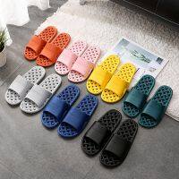 Bathroom Slippers Mens and Womens Hotel Home Couples Simple Household Indoor Non-Slip Hollowed Out Soft Sole Sandals Summer