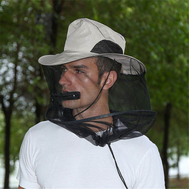 hot-mosquito-cap-with-hidden-net-mesh-repellent-insect-bee-protection-casual-outdoor-sunscreen-fishing-cap-foldable-mosquito-hat