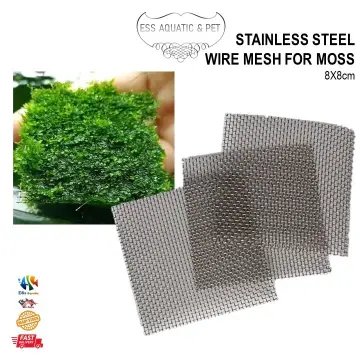 2PCs Stainless Steel Wire Mesh Pad Aquarium Fish Tank Decoration Plants  Moss Net Decor 8x8 cm