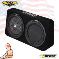 ซับหลังเบาะสำเร็จรูปคิกเกอร์ Kicker รุ่น 43TCWRT124 จากเทคโนโลยีอเมริกา ตู้ซับสำเร็จรูปแบบบางขนาด 12 นิ้วใช้ลำโพงซับบาง CompRT  ขนาด12 นิ้ว