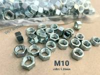 สกรูน็อตตัวเมียมิลขาว M10-1.25mm (ราคาต่อแพ็คจำนวน 200 ตัว) ขนาด M10 เกลียว 1.25mm  น็อตเบอร์ #14 แข็งแรงได้มาตรฐาน #สินค้าส่งไว ทันใช้งาน