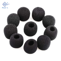 【Paul L】 10pcs ไมโครโฟนกระจกบังลมฟองน้ำฝาครอบหูฟัง MIC Foam COVER ฝาครอบป้องกันสำหรับคอห่านประชุม MIC