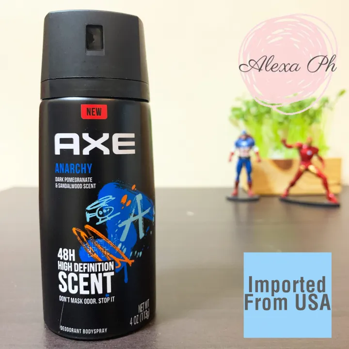 Axe, Anarchy, Dark Pomegranate & Sandalwood Scent, Deodorant Body Spray 48 Hr Fresh (113 g