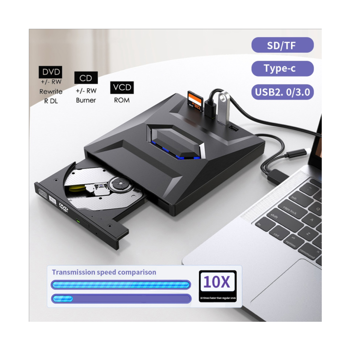 External DVD CD Writer Burner CD and DVD Player Type C/USB3.0 External DVD CD Drive for PC