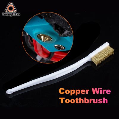 ✎✐ trianglelab Copper Wire Toothbrush Copper Brush Silicone socks gift Handle 3D printer nozzle cleaning Hot bed cleaning 3D print