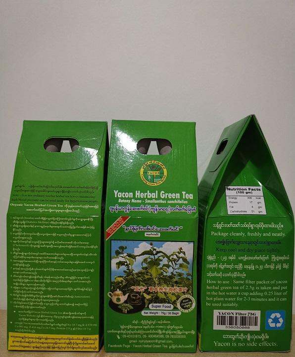 Yacon Herbal Green Tea (Smallanthus sonchifolius) / teh herba daun