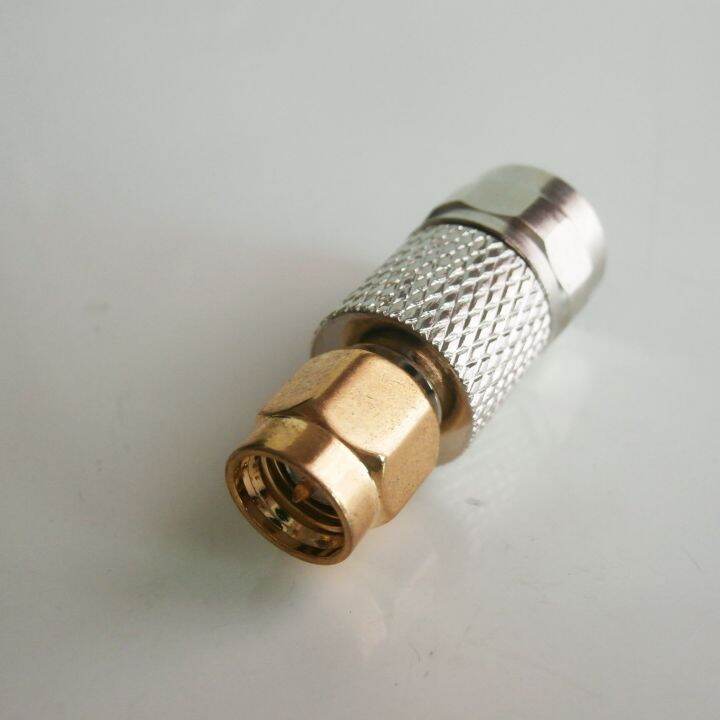 1pcs-adapter-f-tv-male-plug-to-sma-male-plug-straight-rf-coaxial-connector-brass-electrical-connectors