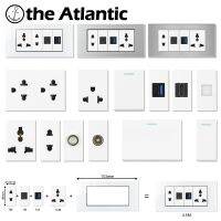 ஐ◑✟ T1 Series- 153mmx86mm DIY Socket Accessories America Outelt Socket Modular Power Socket TV RJ45 HDMI USB Module Wall Outlets