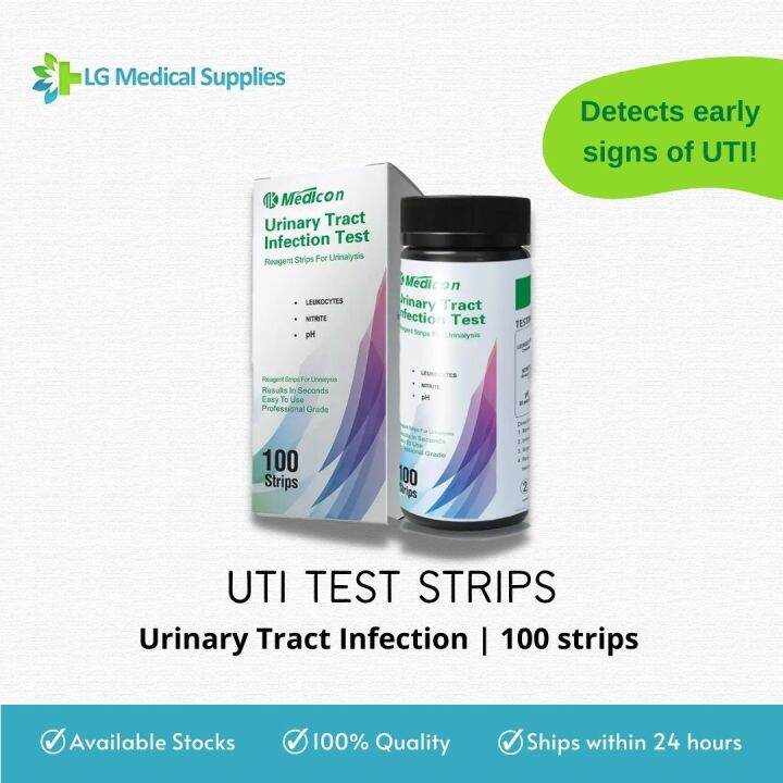 Detect early signs of UTI Test Kit 100 strips/bottle Lazada PH
