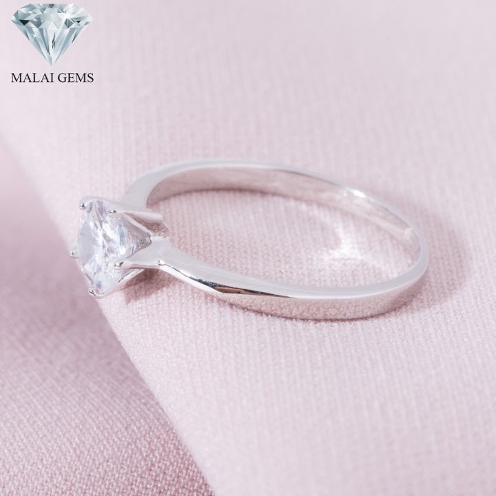 malai-gems-แหวนเพชร-แหวนเพชรชู-เงินแท้-925-เคลือบทองคำขาว-ประดับเพชรสวิส-cz-รุ่น-151-r13112-แถมกล่อง-แหวนเงินแท้-แหวนเงิน-แหวน