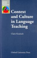 Bundanjai (หนังสือภาษา) Oxford Applied Linguistics Context and Culture in Language Teaching (P)