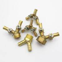 8mm 10mm Hose Barb x 1/2" BSP Male Female Thread Y Type 3 Three Way Brass Ball Valve Pipe Fitting Connector Adapter For Fuel Gas Valves