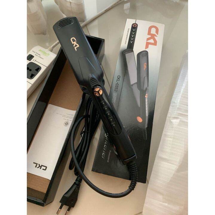 เครื่องหนีบผม-ckl-0352-hair-straightener-แผ่นหนีบหน้ากว้าง-ที่รีดผม-หนีบผมตรง-หนีบเงา-หนีบตรง-เครื่องทำผม-หนีบวอลลุ่ม-ใช้ดี