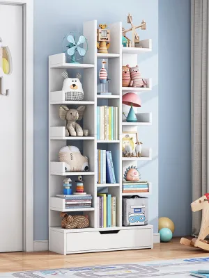 [COD] bookshelf floor-to-ceiling multi-layer creative tree-shaped storage picture book simple home living room bookcase