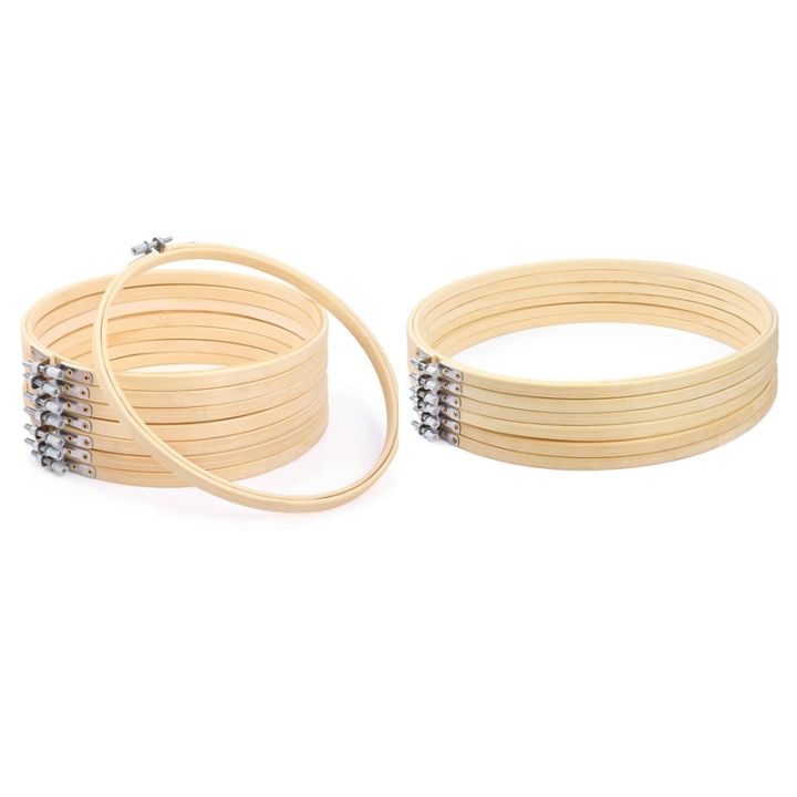 8-pieces-8-inch-wooden-round-embroidery-hoops-adjustable-bamboo-circle-amp-6-pieces-10-inch