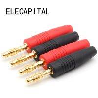 4pcs New 4mm Plugs Gold Plated Musical Speaker Cable Wire Pin Banana Plug Connectors