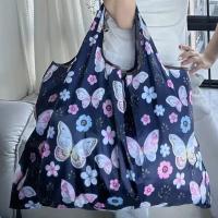 Superior Home Shop Polyester Womens Butterfly Pattern Foldable Shopping Bag Large Capacity Storage Bag