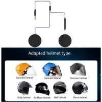 【LZ】❏♂﹊  Capacete da motocicleta do bluetooth fone de ouvido dupla alto-falantes trançado earbud fones de cabeça plana 3.5mm plugue estéreo