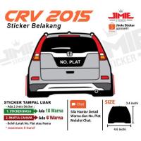 （Kvs auto parts）สติ๊กเกอร์รถยนต์「 Kvs 」สติ๊กเกอร์ติดรถยนต์ Beakang Kereta Honda CRV 2008 dan 2015ที่กำหนดเอง Warna dan No. Plat