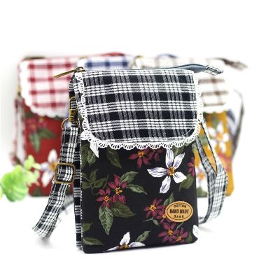 [COD] New fashion womens bag nine-color flower 5-layer messenger large-screen mobile phone multi-layer easy-to-use storage